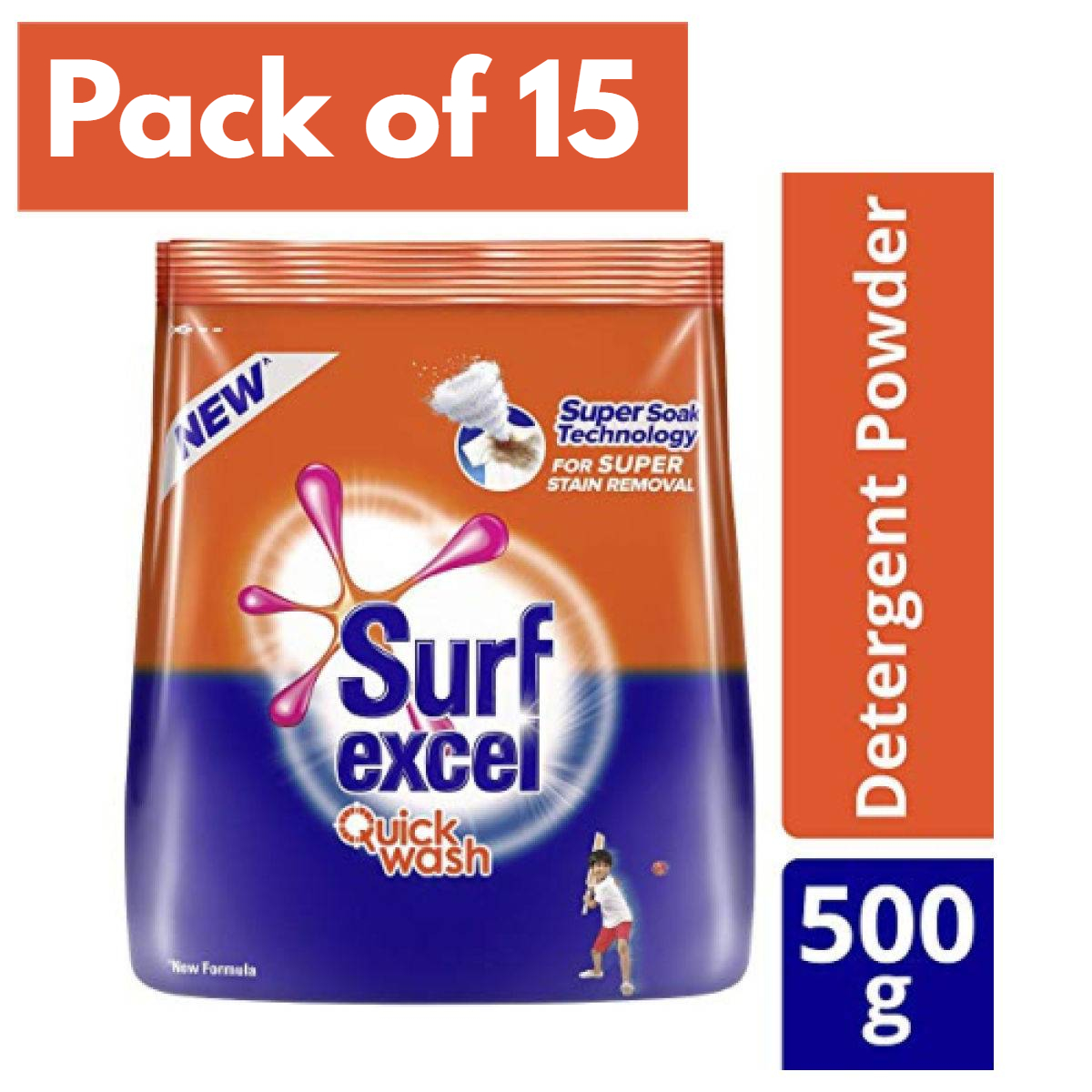 Pack of 15 Surf Excel - 500g - Original Quick Wash Formula